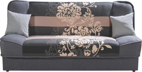 Casarredo  pohovka CORADO II s šedými květy - sedačka do l