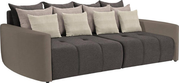 Trojsedák Tempo Kondela Prostorná pohovka PORTO BIG SOFA - taupe šedohnědá/světle/krémová + kupón KONDELA10 na okamžitou slevu % (kupón uplatníte v košíku)